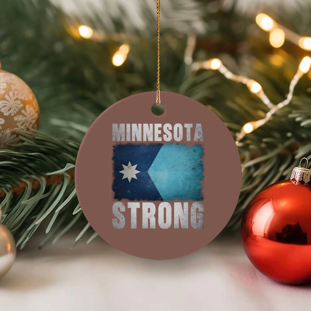 Minnesota Strong Ceramic Ornament MN State Pride Community Resistance TS11 1pc Mocha Print Your Wear