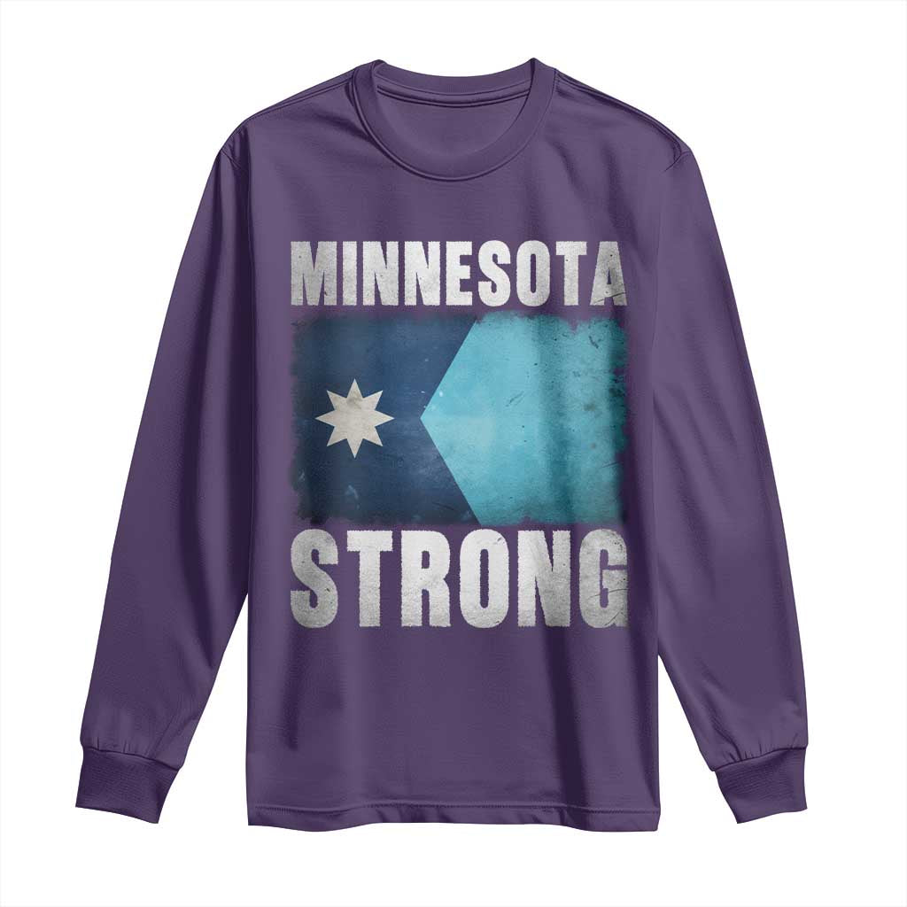 Minnesota Strong Long Sleeve Shirt - MN State Pride Community Resistance Solidarity Tee TS11 Purple Print Your Wear