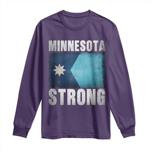 Minnesota Strong Long Sleeve Shirt - MN State Pride Community Resistance Solidarity Tee TS11 Purple Print Your Wear