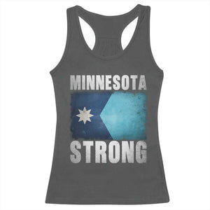 Minnesota Strong Racerback Tank Top MN State Pride Community Resistance TS11 Dark Heather Print Your Wear
