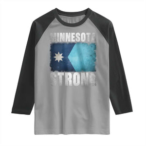 Minnesota Strong Raglan Shirt MN State Pride Community Resistance TS11 Sport Gray Black Print Your Wear