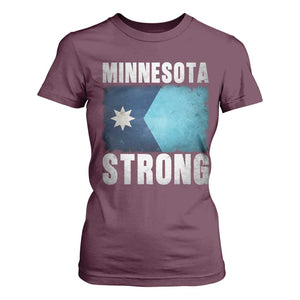 Minnesota Strong T Shirt For Women MN State Pride Community Resistance TS11 Maroon Print Your Wear