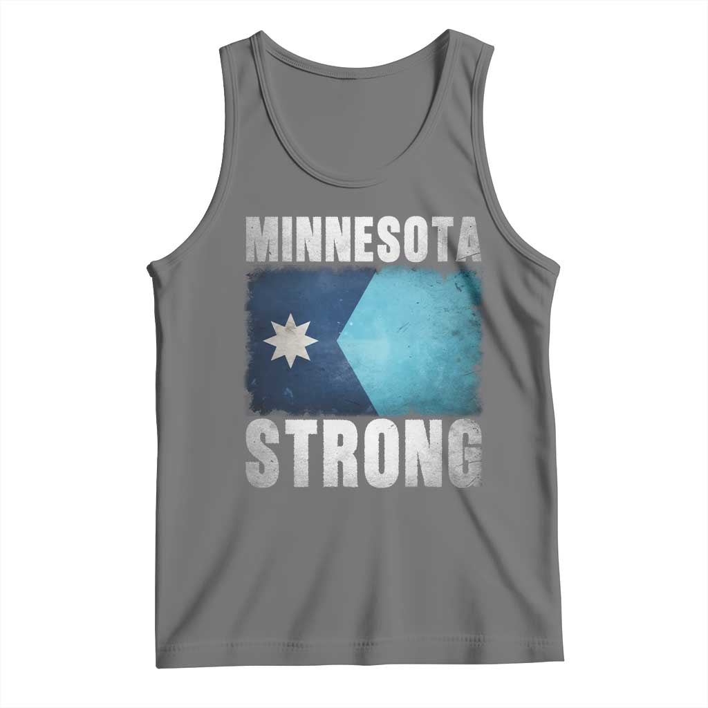 Minnesota Strong Tank Top MN State Pride Community Resistance TS11 Black Heather Print Your Wear