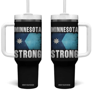 Minnesota Strong Tumbler With Handle MN State Pride Community Resistance TS11 One Size: 40 oz Black Print Your Wear