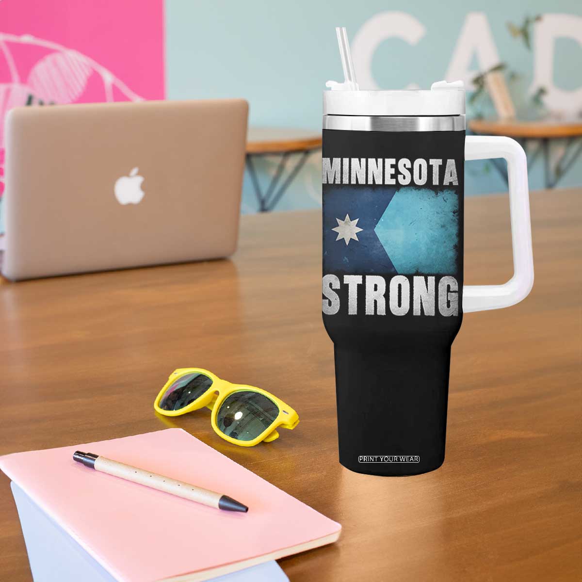 Minnesota Strong Tumbler With Handle MN State Pride Community Resistance TS11 Print Your Wear