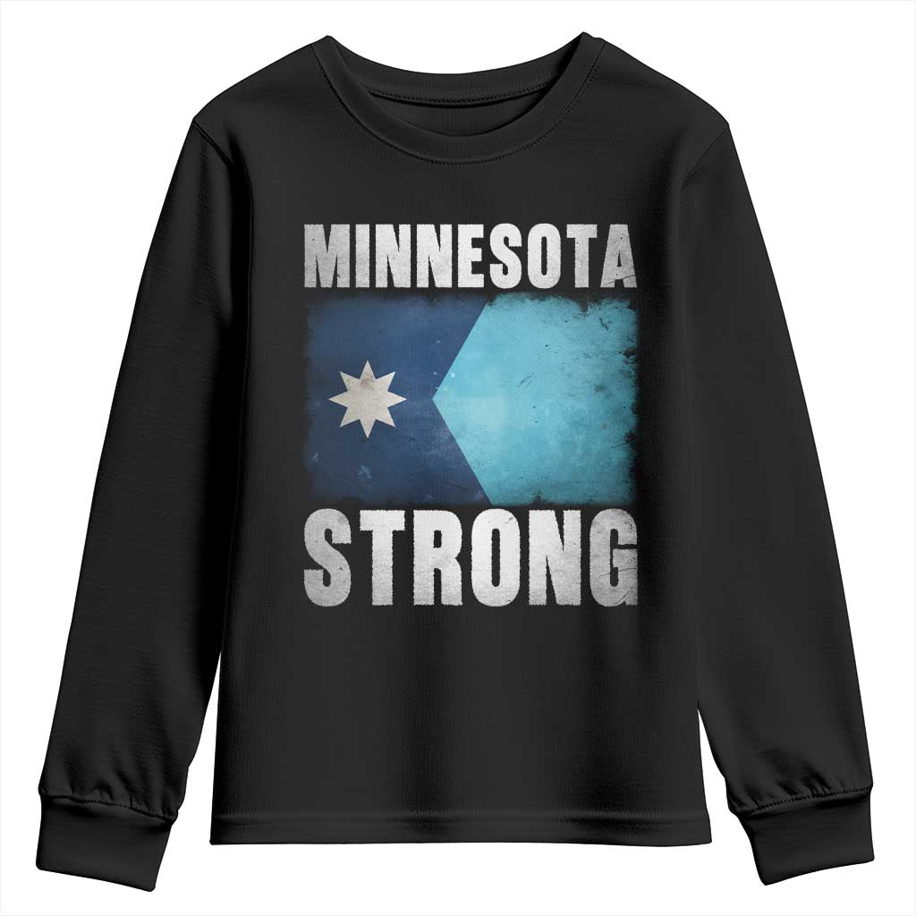 Minnesota Strong Youth Sweatshirt MN State Pride Community Resistance TS11 Black Print Your Wear
