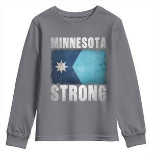 Minnesota Strong Youth Sweatshirt MN State Pride Community Resistance TS11 Charcoal Print Your Wear