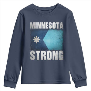Minnesota Strong Youth Sweatshirt MN State Pride Community Resistance TS11 Navy Print Your Wear