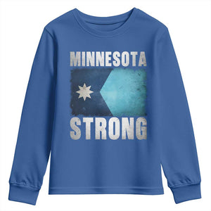 Minnesota Strong Youth Sweatshirt MN State Pride Community Resistance TS11 Royal Blue Print Your Wear