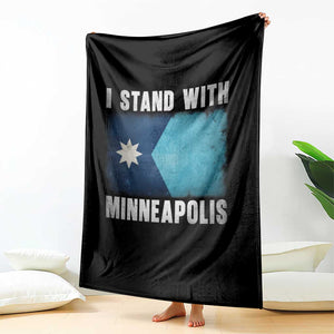 I Stand With Minneapolis Throw Blanket Social Justice and Immigration Protest MN Flag TS11 Print Your Wear