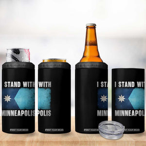 I Stand With Minneapolis 4 in 1 Can Cooler Tumbler Social Justice and Immigration Protest MN Flag TS11 Print Your Wear