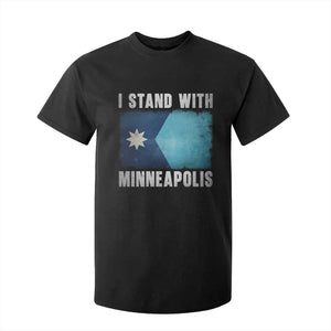 I Stand With Minneapolis T Shirt For Kid Social Justice and Immigration Protest MN Flag TS11 Black Print Your Wear