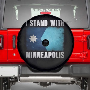 I Stand With Minneapolis Spare Tire Cover Social Justice and Immigration Protest MN Flag TS11 Black Print Your Wear