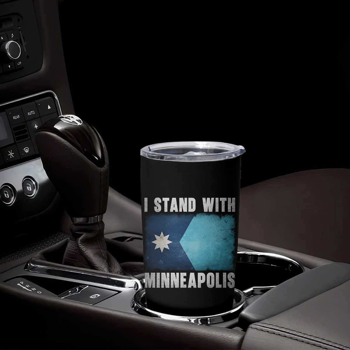 I Stand With Minneapolis Tumbler Cup Social Justice and Immigration Protest MN Flag TS11 Print Your Wear