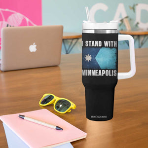 I Stand With Minneapolis Tumbler With Handle Social Justice and Immigration Protest MN Flag TS11 Print Your Wear