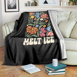 Be Salty Melt Ice Throw Blanket Political Satire Pro Immigrant Protest Retro Floral TS11 Print Your Wear
