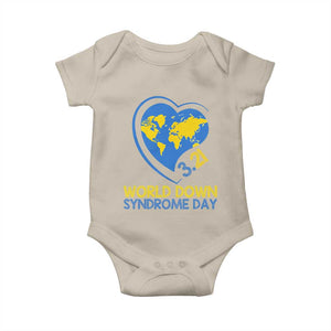 World Down Syndrome Day March 21 World Heart Baby Onesie TS11 Sand Print Your Wear
