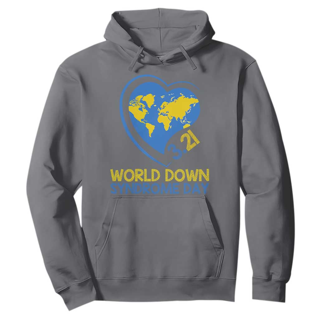 World Down Syndrome Day March 21 World Heart Hoodie TS11 Charcoal Print Your Wear
