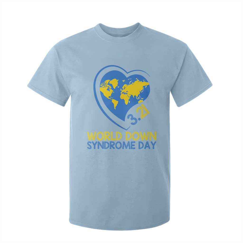 World Down Syndrome Day March 21 World Heart T Shirt For Kid TS11 Light Blue Print Your Wear