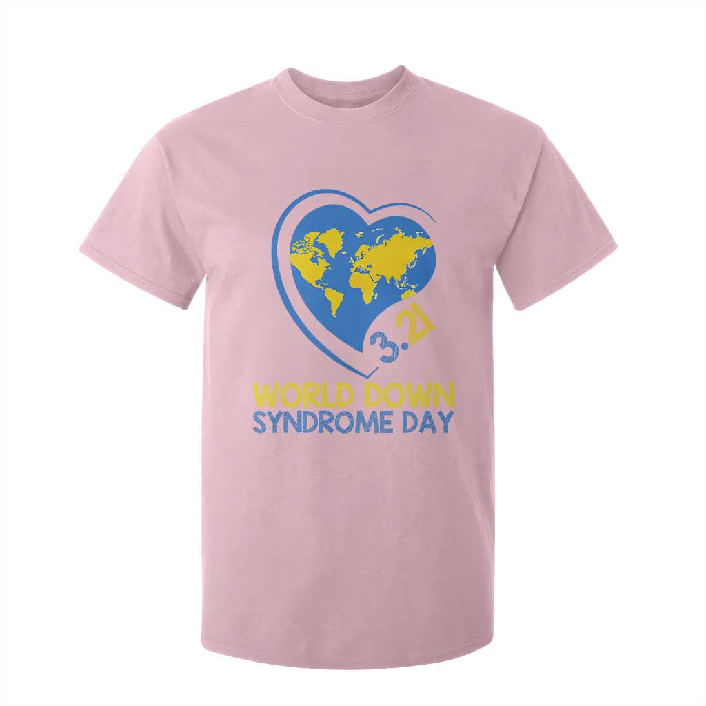 World Down Syndrome Day March 21 World Heart T Shirt For Kid TS11 Light Pink Print Your Wear