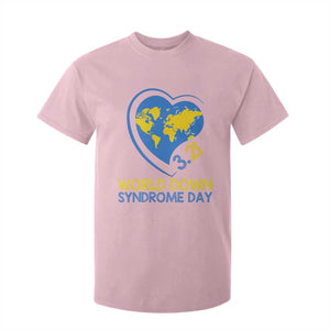 World Down Syndrome Day March 21 World Heart T Shirt For Kid TS11 Light Pink Print Your Wear