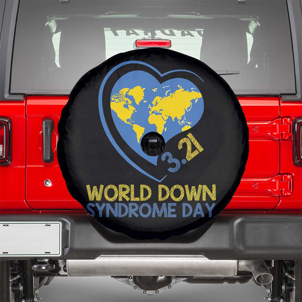 World Down Syndrome Day March 21 World Heart Spare Tire Cover TS11 Black Print Your Wear