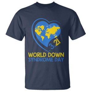 World Down Syndrome Day March 21 World Heart T Shirt TS11 Navy Print Your Wear
