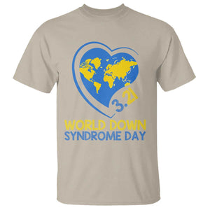 World Down Syndrome Day March 21 World Heart T Shirt TS11 Sand Print Your Wear