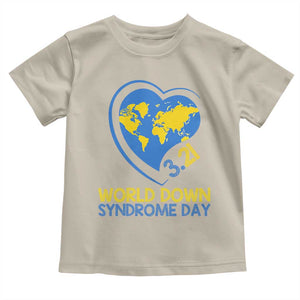 World Down Syndrome Day March 21 World Heart Toddler T Shirt TS11 Sand Print Your Wear