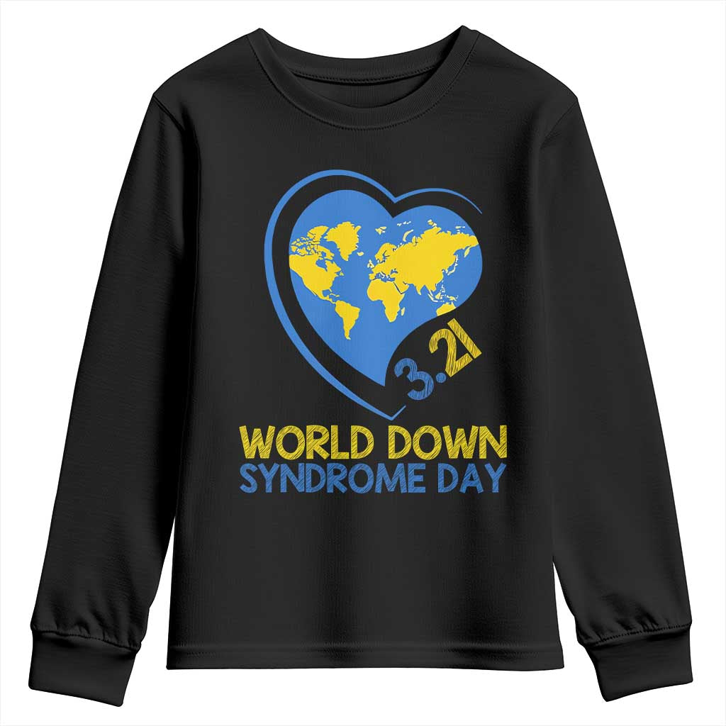 World Down Syndrome Day March 21 World Heart Youth Sweatshirt TS11 Black Print Your Wear