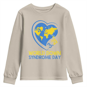 World Down Syndrome Day March 21 World Heart Youth Sweatshirt TS11 Sand Print Your Wear
