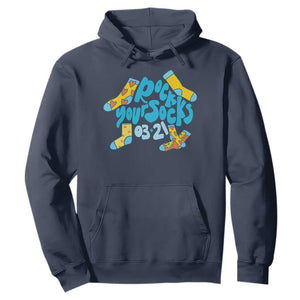 Rock Your Socks Hoodie Down Syndrome Awareness March 21 TS11 Navy Print Your Wear