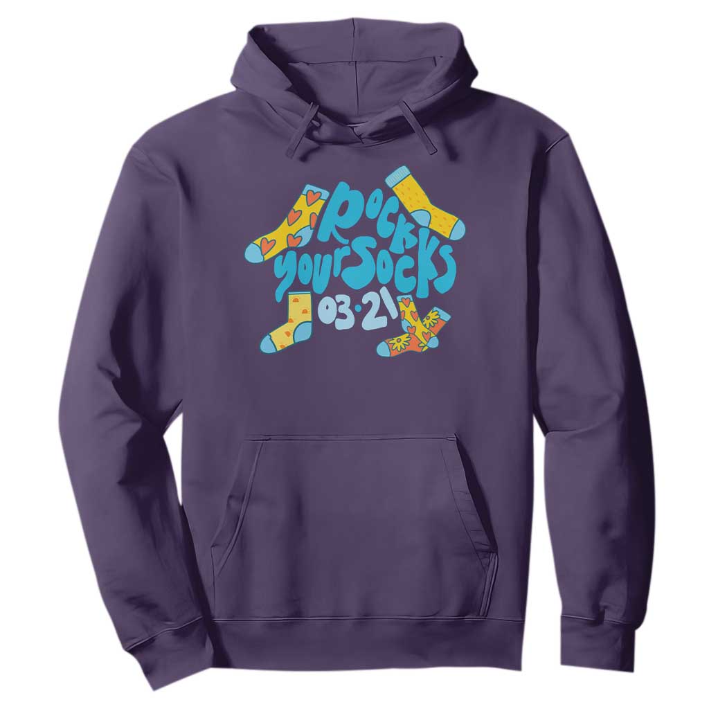 Rock Your Socks Hoodie Down Syndrome Awareness March 21 TS11 Purple Print Your Wear