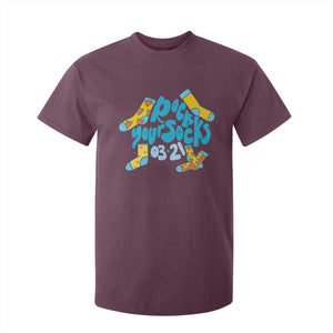 Rock Your Socks T Shirt For Kid Down Syndrome Awareness March 21 TS11 Maroon Print Your Wear