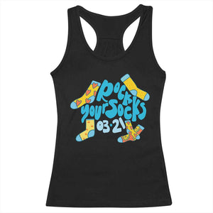 Rock Your Socks Racerback Tank Top Down Syndrome Awareness March 21 TS11 Black Print Your Wear