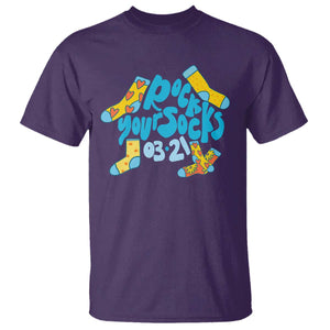 Rock Your Socks T Shirt Down Syndrome Awareness March 21 TS11 Purple Print Your Wear