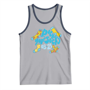 Rock Your Socks Tank Top Down Syndrome Awareness March 21 TS11 Athletic Heather Navy Print Your Wear