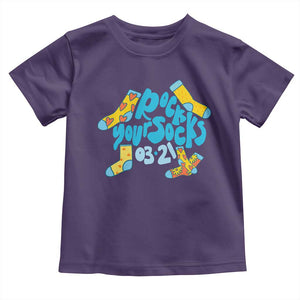 Rock Your Socks Toddler T Shirt Down Syndrome Awareness March 21 TS11 Purple Print Your Wear