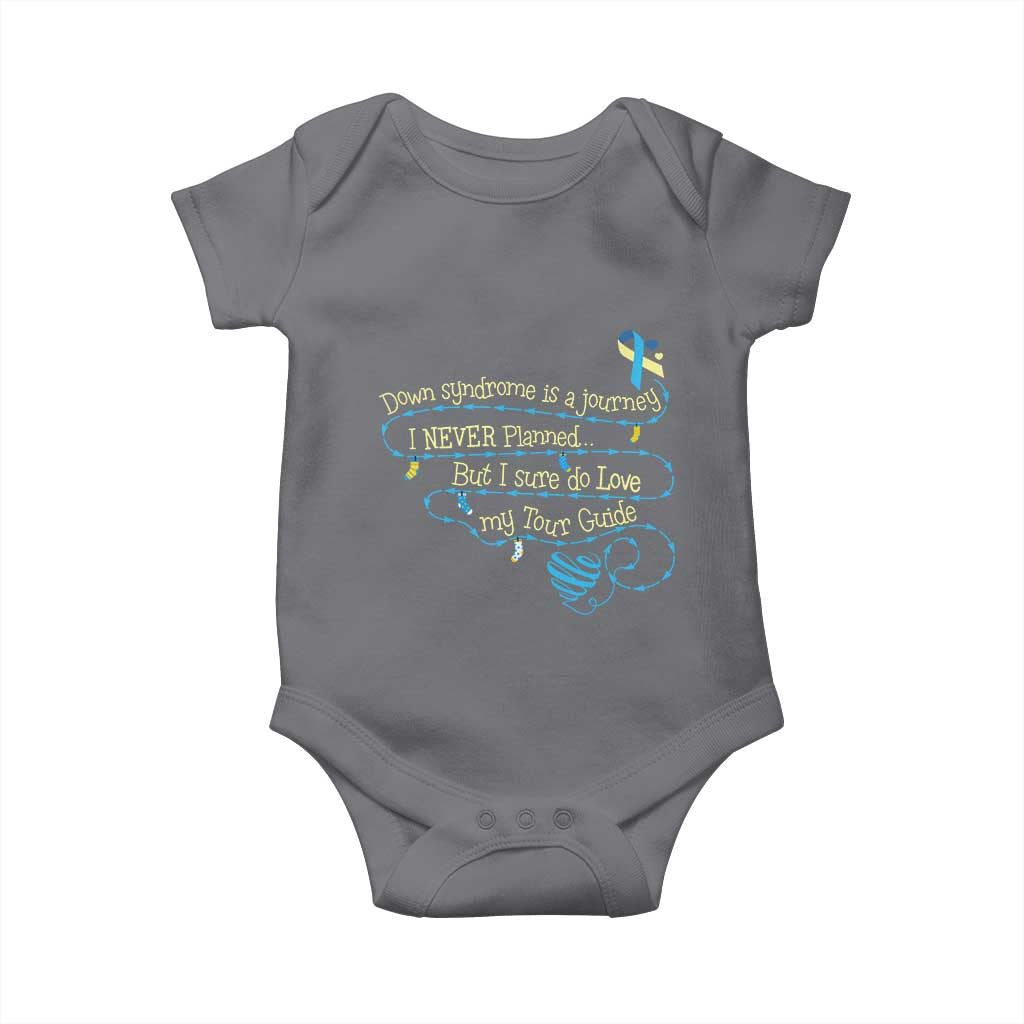 Down Syndrome Awareness Baby Onesie Down Syndrome Is A Journey I Never Planned TS11 Charcoal Print Your Wear