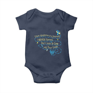 Down Syndrome Awareness Baby Onesie Down Syndrome Is A Journey I Never Planned TS11 Navy Print Your Wear