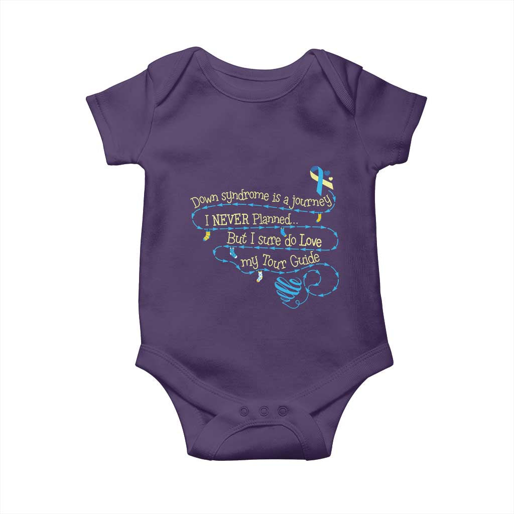 Down Syndrome Awareness Baby Onesie Down Syndrome Is A Journey I Never Planned TS11 Purple Print Your Wear