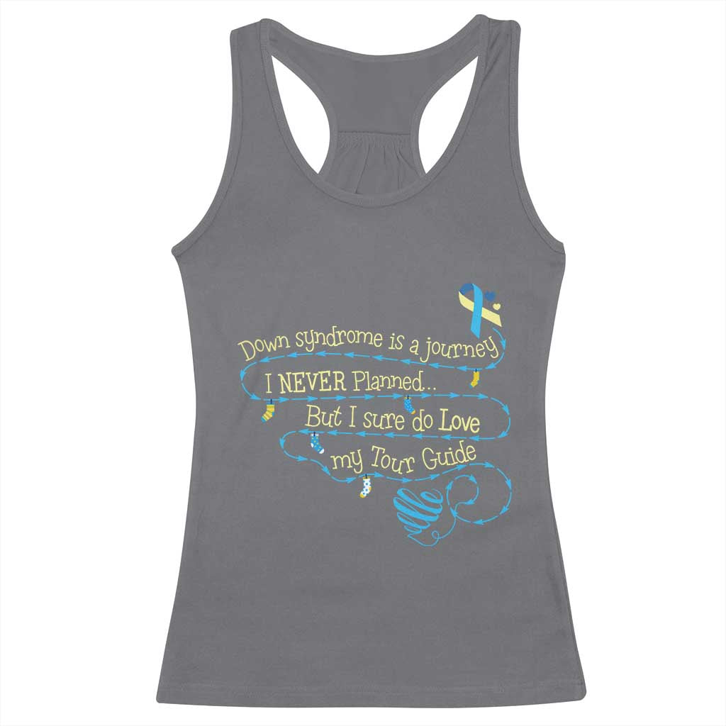 Down Syndrome Awareness Racerback Tank Top Down Syndrome Is A Journey I Never Planned TS11 Charcoal Print Your Wear