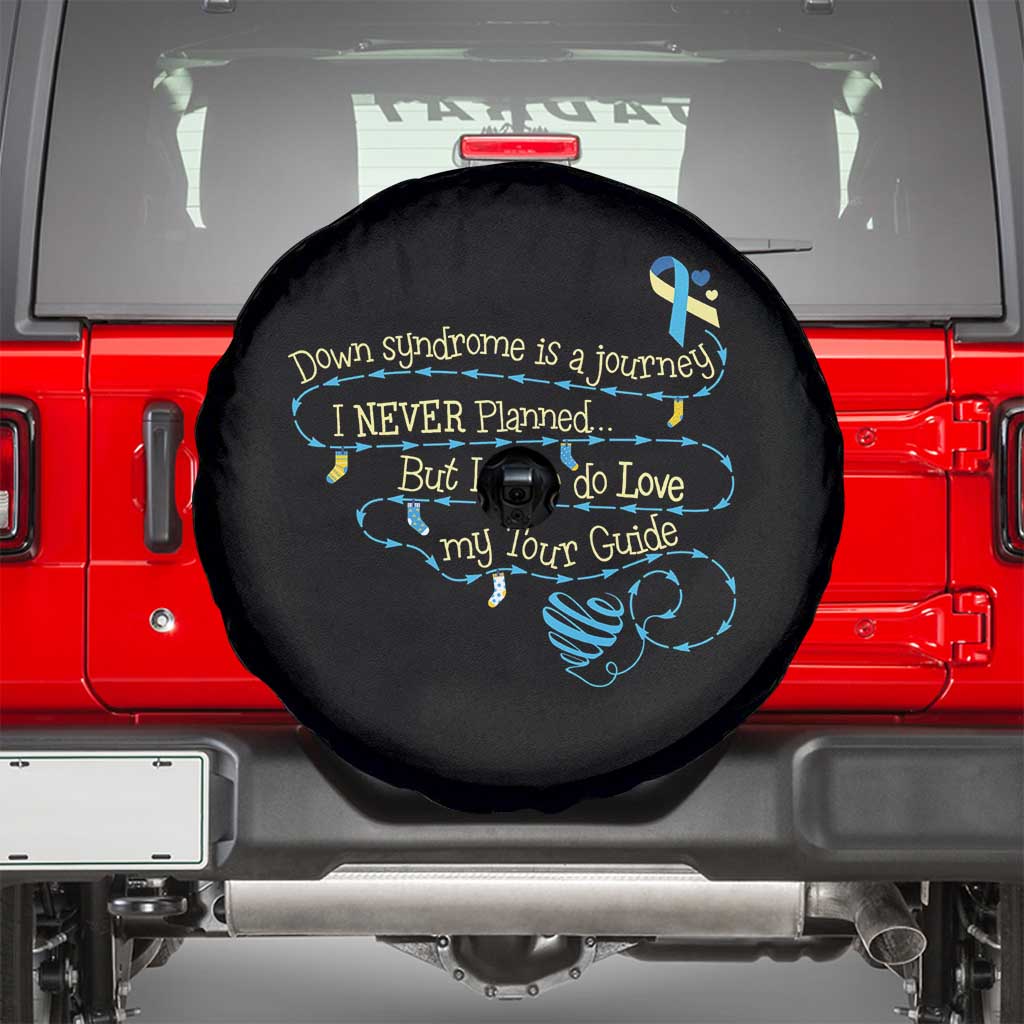 Down Syndrome Awareness Spare Tire Cover Down Syndrome Is A Journey I Never Planned TS11 Black Print Your Wear