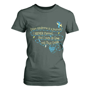 Down Syndrome Awareness T Shirt For Women Down Syndrome Is A Journey I Never Planned TS11 Dark Forest Green Print Your Wear