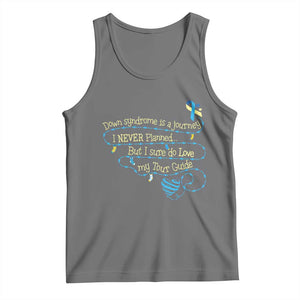 Down Syndrome Awareness Tank Top Down Syndrome Is A Journey I Never Planned TS11 Black Heather Print Your Wear