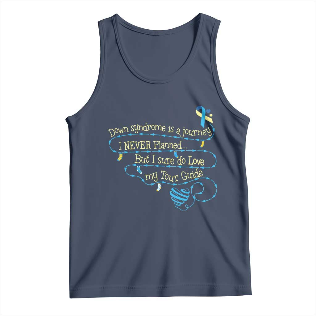 Down Syndrome Awareness Tank Top Down Syndrome Is A Journey I Never Planned TS11 Navy Print Your Wear