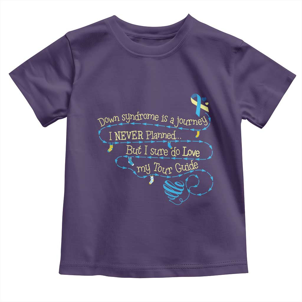Down Syndrome Awareness Toddler T Shirt Down Syndrome Is A Journey I Never Planned TS11 Purple Print Your Wear