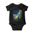 Down Syndrome Awareness Vintage American Flag Baby Onesie TS11 Black Print Your Wear