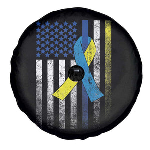 Down Syndrome Awareness Vintage American Flag Spare Tire Cover TS11 Print Your Wear