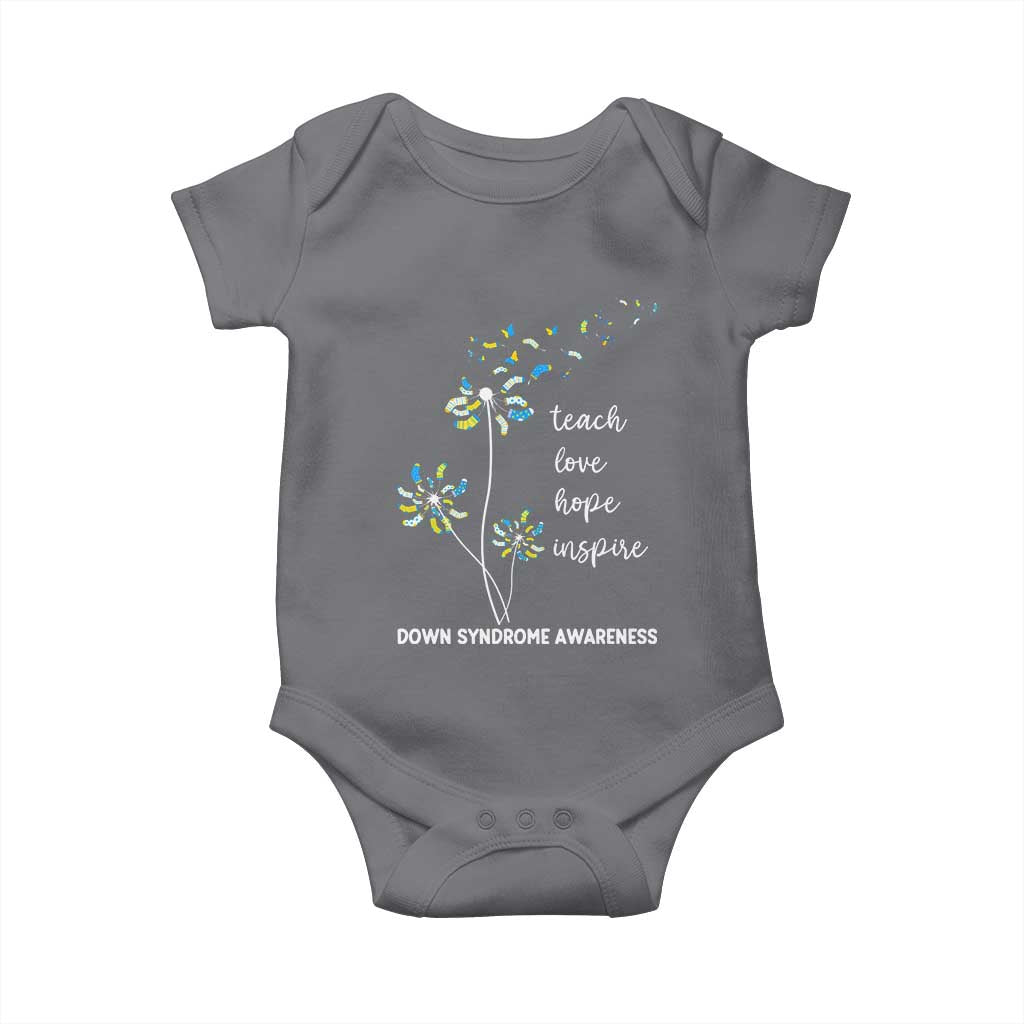 Down Syndrome Awareness Baby Onesie Teach Love Hope Inspire Socks Dandelion TS11 Charcoal Print Your Wear